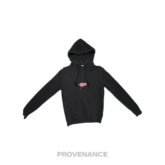 🔴 Saint Laurent Paris SLP Logo Hoodie Slow Kissing Black S - Picture 1 of 12